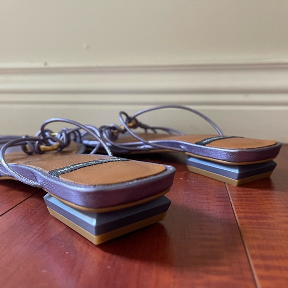 NWOT Anthropologie Strappy Sandals (37, Purple) - Picture 6 of 6